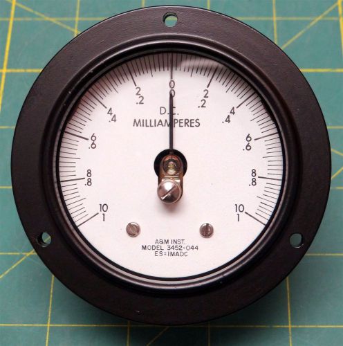 A&amp;m instruments -1-0-10 dc millamperes ammeter p/n 182554 for sale