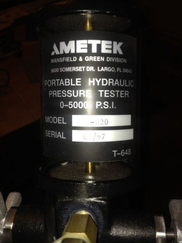 Ametek portable hydraulic pressure tester 0-5000 p.s.i.