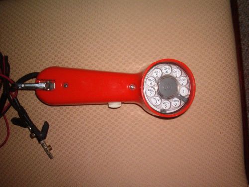 Vintage Orange Western Electric Telephone Linesman Test &amp; Call Phone