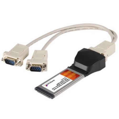 Startech.com 2 port native expresscard rs232 serial adapter card with 16950 uart for sale
