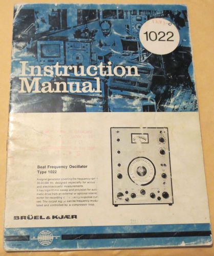Bruel &amp; Kjaer Beat frequency oscillator Type 1022  original manual