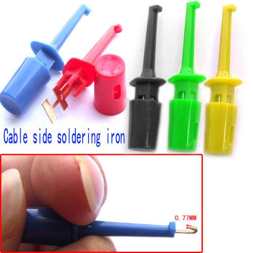 10pc 5 color grabbers probes ic smt test hook cable diy for sale