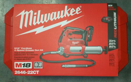 Milwaukee 2646-22CT M18 Cordless 2-Speed Grease Gun Kit