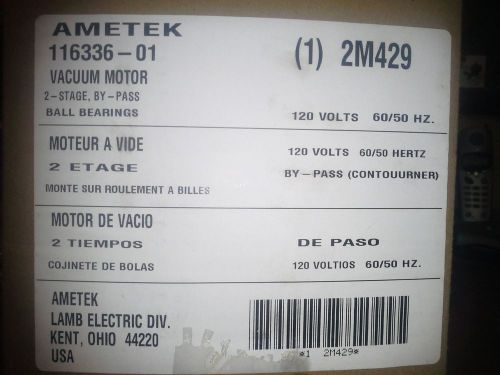 Ametek Vacuum Motor P/N 116336-01