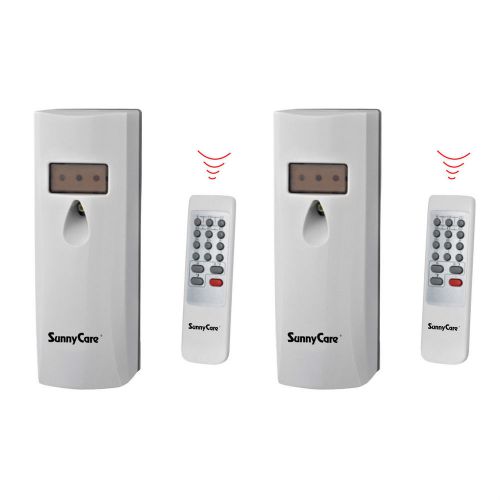 2 Pcs SunnyCare #6026W White ABS Plastic Remote Control Air Refresher Dispenser