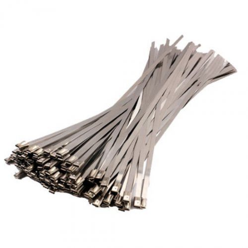 10/100 pack 11.8&#034; stainless steel ball lock zip ties straps wrap bands cable for sale