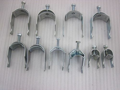 1 lot new t/b unistrut cobra cable &amp; pipe clamps 4 sizes steel  loc i-9 for sale
