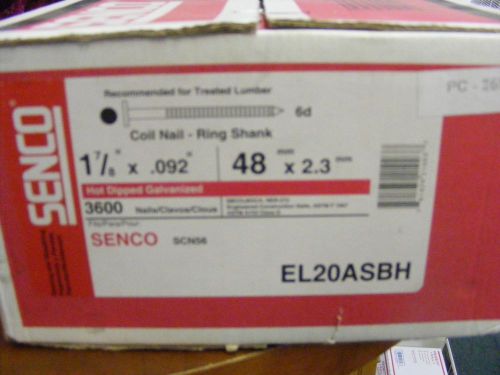 SENCO EL20ASBH 1-7/8&#034; X .092 Ring Shank Coil Nails 3,600 per box
