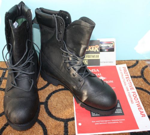 New! ranger firewalker  nfpa black leather firefighter boots 9.5w model 3062 nos for sale