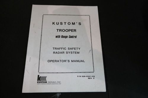 Kustom Signals Inc. PRO-1000DS Radar System Operators Manual Copyright 1995