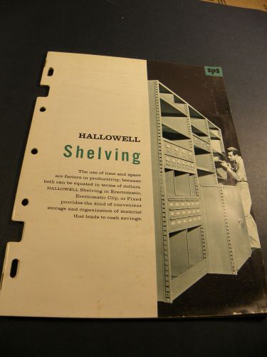 Vintage 1962 Hallowell / Metal Shelving Catalog / bins / counters / cabinets