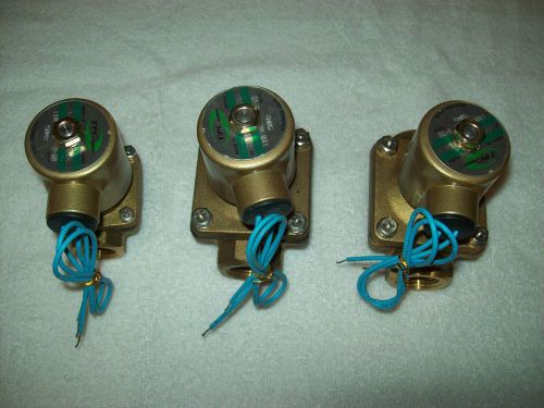 3 NEW TPC SOLENOID VALVES, (1) 1/2 PIPE SIZE - (2) 3/4 PIPE SIZE