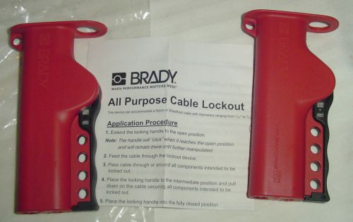NEW~~Lot of/QTY (2) Brady All Purpose Cable Lockouts Without Cable