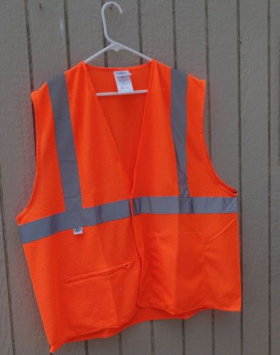 3 Dicke Safety Products 2XXXL Orange Reflective Vest V200 Scotchguard Reflective
