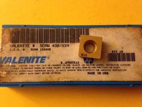 Valenite carbide inserts (qty7) scmw-432 v1n for sale