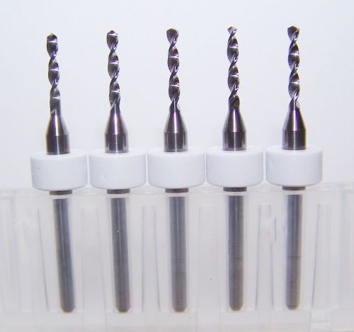 (5) new 1.53mm  (.0602&#034;) printed carbide circuit board drills (pcb) for sale