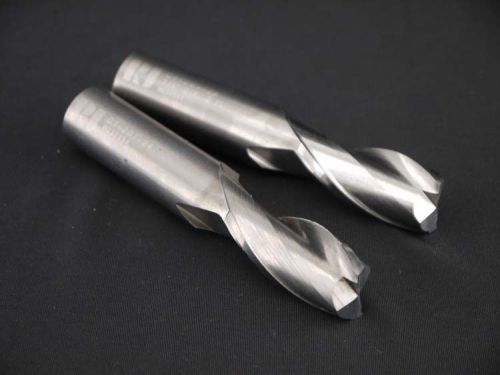 2x robbjack c1-201-24 3/4x3/4x1-1/2&#034; 2 fl square center cutting carbide end mill for sale