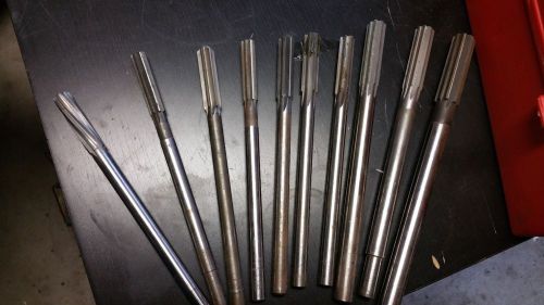 LOT OF ASSORTED HIGH SPEED STEEL CHUCKING REAMERS .250&#034; - .750&#034; RANGE
