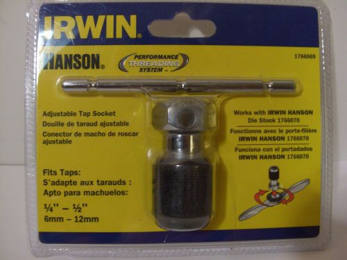 Irwin Hanson Adjustable Tap Socket #1766069 Fits 1/4&#034; - 1/2&#034; - 6mm - 12mm