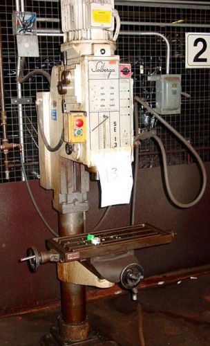 26&#034; swg 3.5hp spdl solberga se-1340 drill press, geared head,power downfeed, #4m for sale