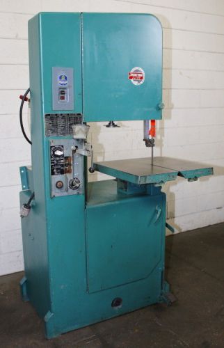 20&#034; thrt 12&#034; h roll-in j20w vertical band saw, vari-speed, gravity tbl feed, 1&#034; for sale