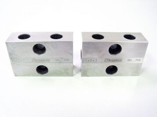 2x starrett 706bz 706 series 1x2x3 matched blocks ~ gage gauge for sale