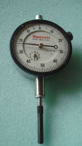 STARRETT NO. 25-141J DIAL INDICATOR WITH .250&#034; RANGE 2+1/4 IN DIAL ADG GROUP 2