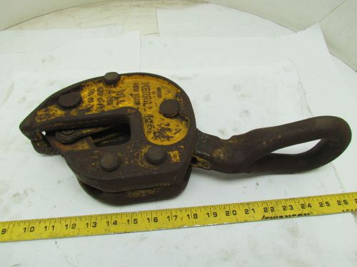 Merrill bros no 44 4 ton 8000lb plate lifting clamp 0-1-1/2&#034; grip capacity for sale
