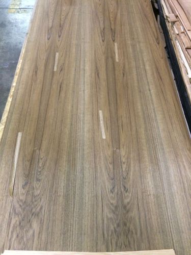 Wood Veneer Flat Cut Teak 48x120 1pcs total 10mil glue paper backer &#034;EXOTIC&#034;5