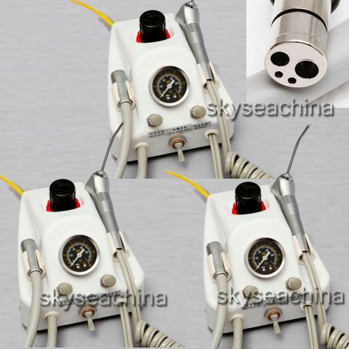 Dental Portable Turbine Unit Work with Air Compressor 4 Holes Handpiece Adpater