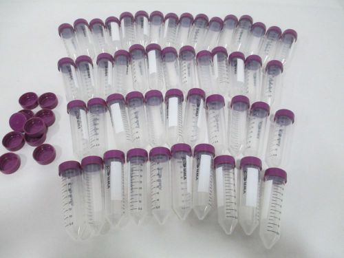 LOT 50 NEW VWR 21008-240 SUPERCLEAR 50ML CENTRIFUGE TUBES W/ SCREW CAPS D270073