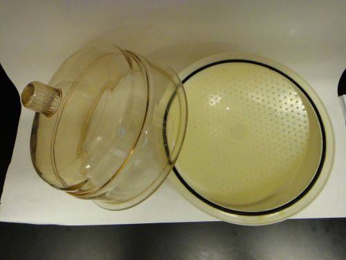 Bel-Art Acrylic 9 inch Desiccator With Plastic Plate lightweight safe good cond.