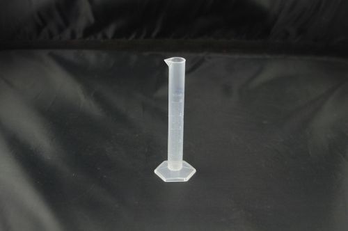 Graduated Cylinder Plastic 10ml Hex Base white scale free shipping