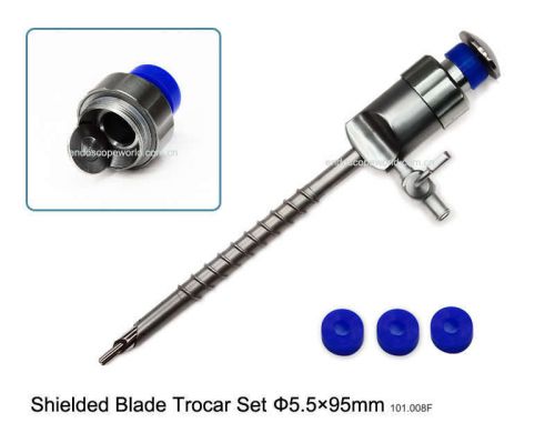 Shielded blade trocar &amp; cannula ?5.5x95mm laparoscopy for sale