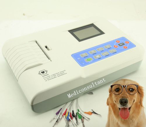 Contec ecg100g vet 1 channel ecg machine,veterinary electrocardiograph w/printer for sale