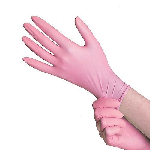 Medline Exam Gloves Powder Free, Pink, Large, 100ct (080196324272/400/XK)
