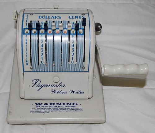 11&#034; vintage paymaster 8000 ribbon writer machine includes key for sale