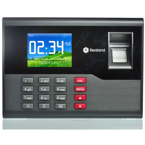 Realand Biometric 2.8&#034; TFT Fingerprint PIN card Time Attendance Clock TCP/IP