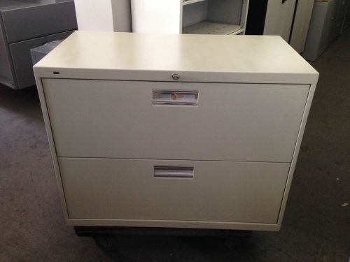 **2 DRAWER LATERAL SIZE FILE CABINET by HON OFFICE FURN w/LOCK&amp;KEY**