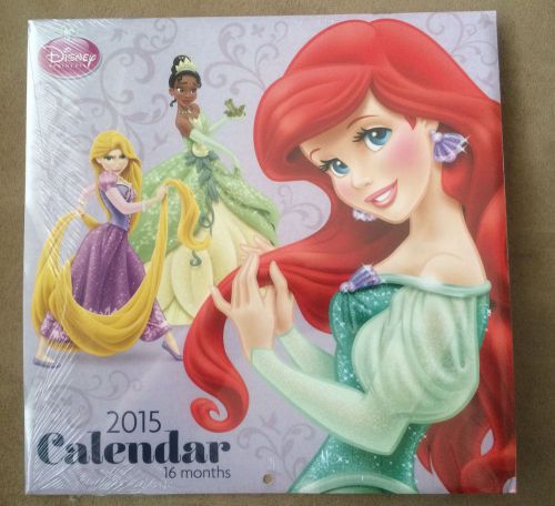2015 DISNEY PRINCESS  16-Month Disney Wall Calendar NEW SEALED