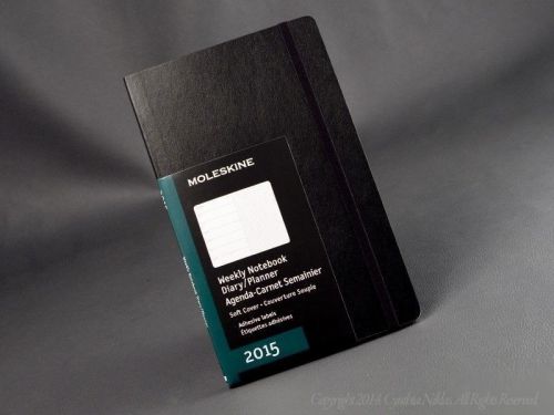 Moleskine 2015 soft large weekly planner notebook 12 month 5&#034; x 8 1/4 &#034; for sale