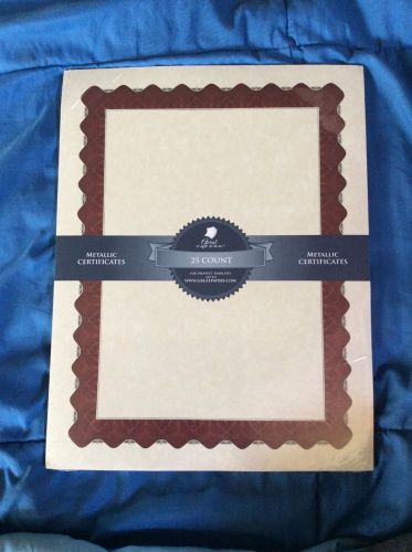 Great Papers® Parchment Certificates with Metallic Border, 25/Pack