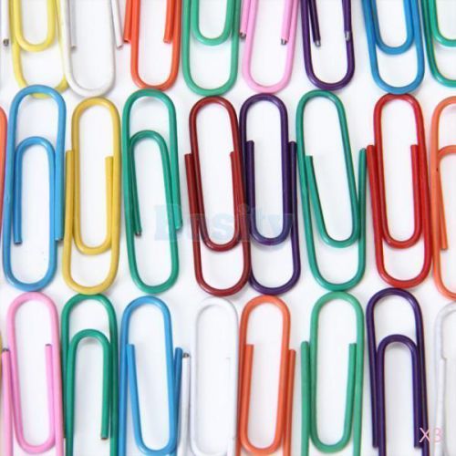 300 pcs Colorful Paper Clips Bookmarks Foot Office Tool