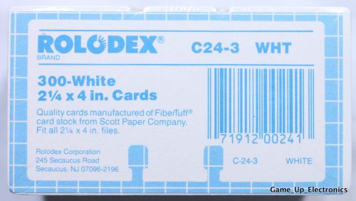 Rolodex 300 White 2 1/4 x 4 in. Cards C24-3 WHT NEW