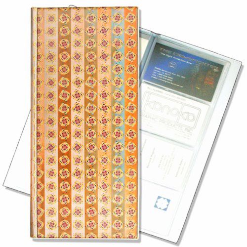 Roses Brown Orange Business Card File Lenticular #R-074-BF128#