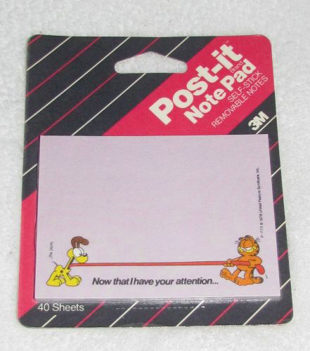NEW! 1987 3M GARFIELD ODIE JIM DAVIS &#034;NOW THAT I HAVE YOUR ATTENTION...&#034; U.S.A.