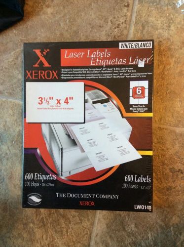 xerox LW0140 600 White Laser labels