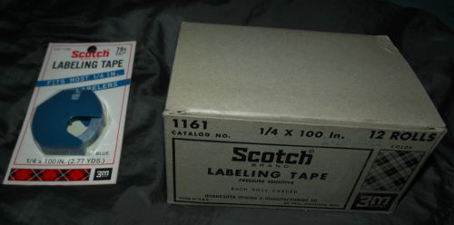 3M Scotch Vintage Blue Labeling Tape 12 Rolls in case/carton 1/4 x 100 in