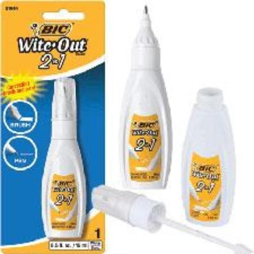 BIC Wite-Out 2 in 1 Brush-on and Pen White 15 ml.