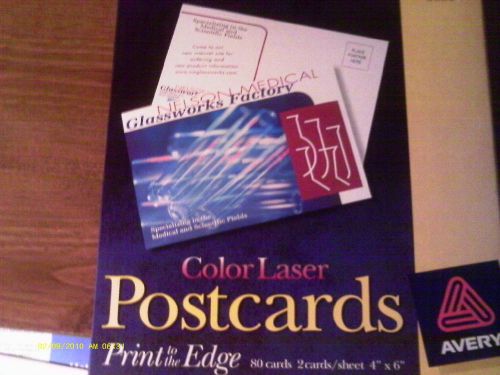 NEW!!!  Avery Color Laser Post Cards #5889 NEW!!!